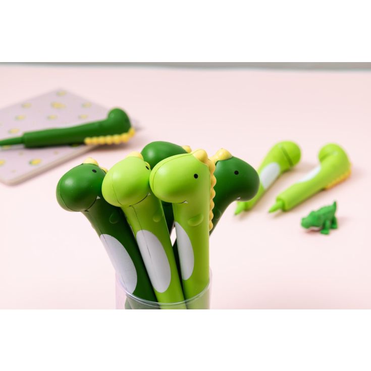 squishy boligrafo dinosaurio gel azul