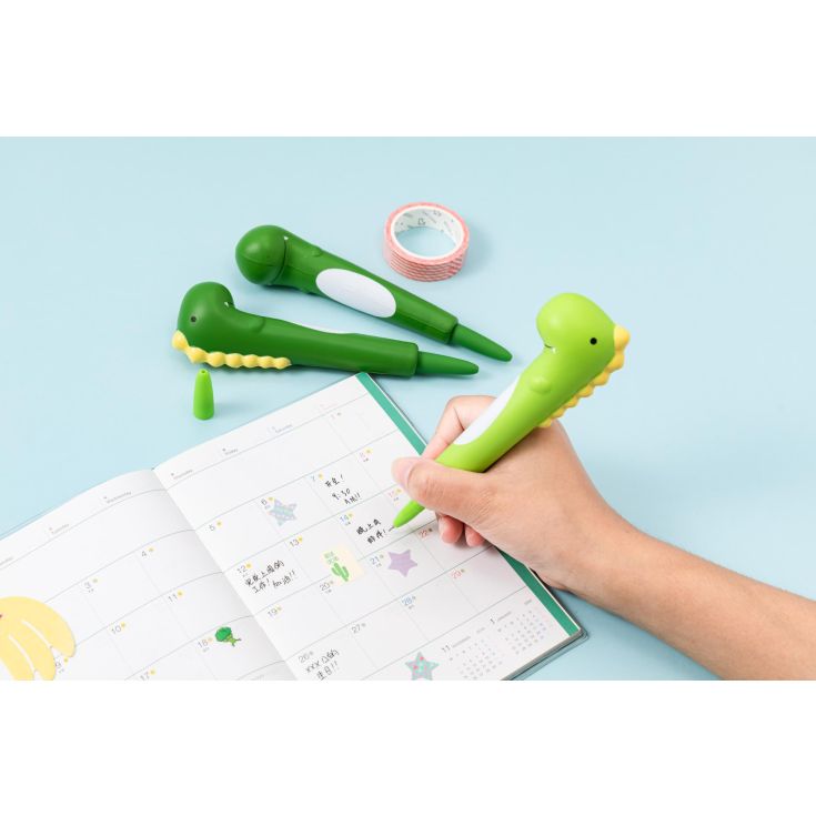 squishy boligrafo dinosaurio gel azul