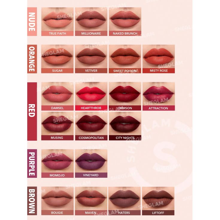 sheglam labial liquido matte allure