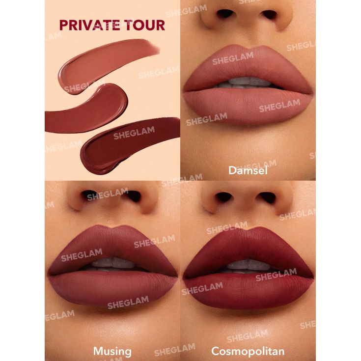 sheglam labial liquido matte allure set 3 mini