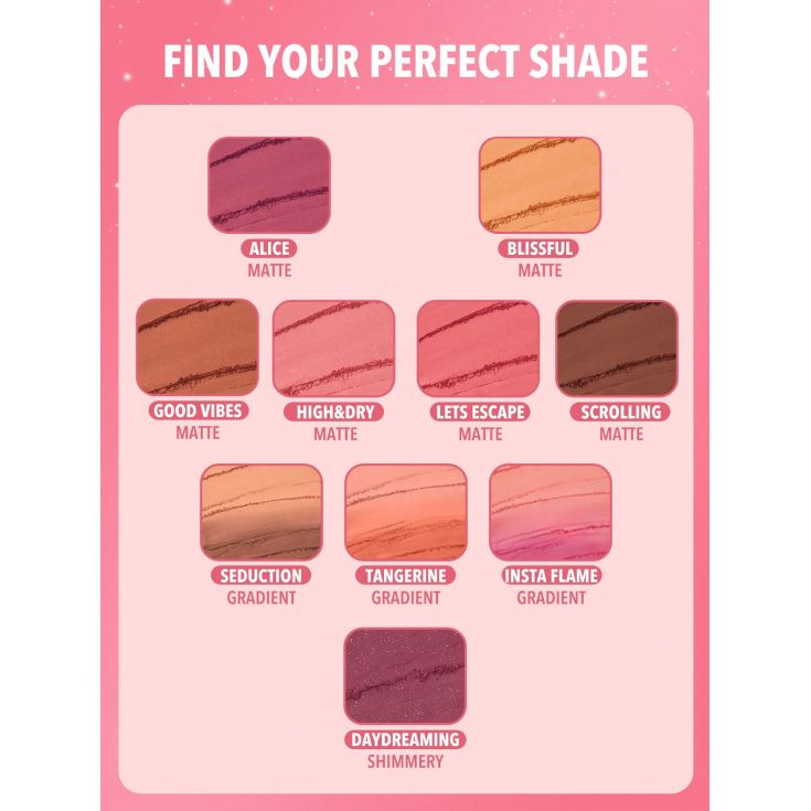 sheglam colorete matte divine lets escape