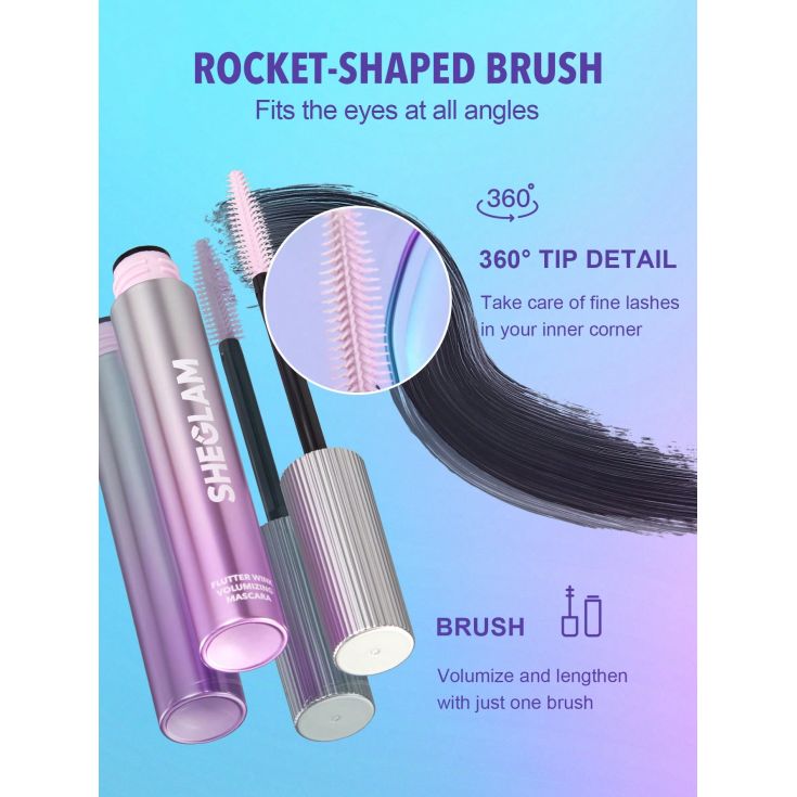 sheglam mascara de pestañas flutter wink volumizing