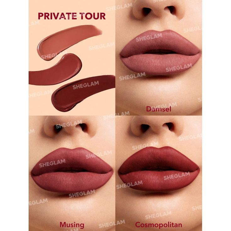 sheglam labial liquido matte allure set 3 mini