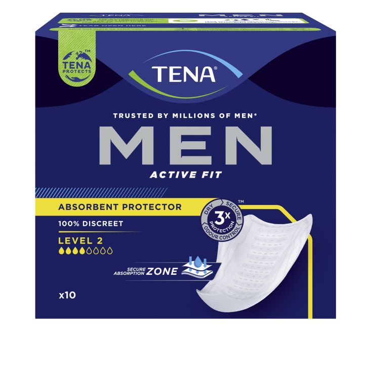 tena men discreet protege slips level 2 medium 10uds