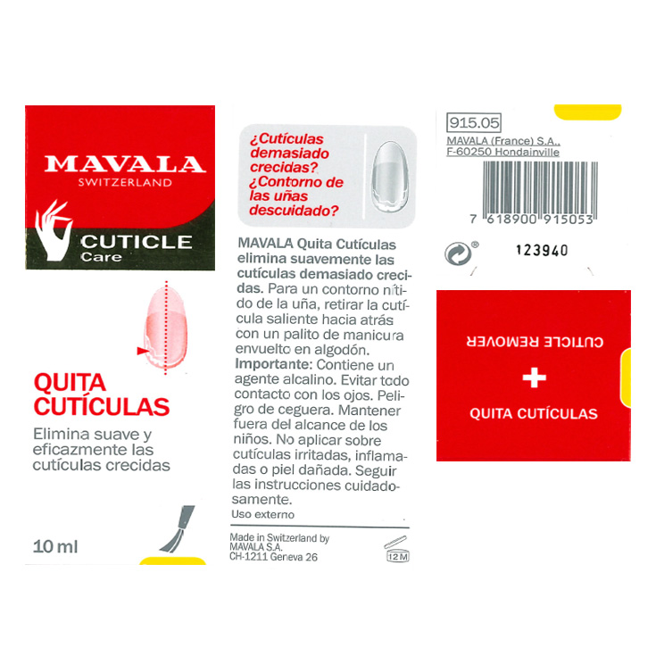 mavala quita cuticulas 10ml.