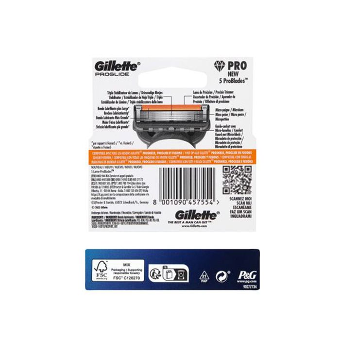 gillette recambio maquinilla proglide 5 hojas