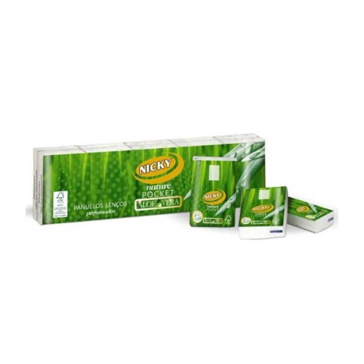 nicky nature aloe vera paquete pañuelos 10x9u