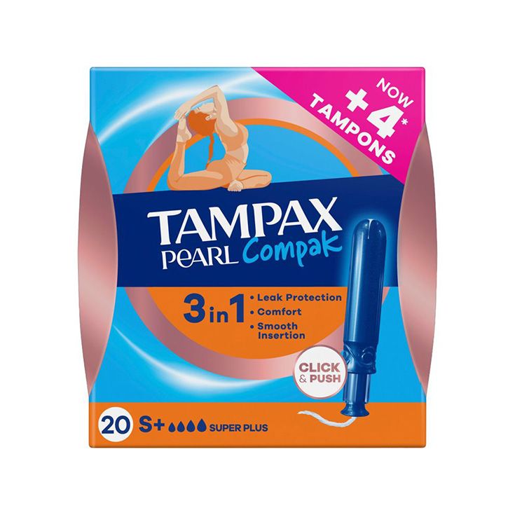 tampax compak pearl super plus 20u