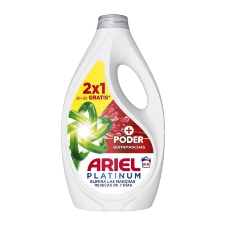 ariel extra poder detergente liquido 20+20 dosis