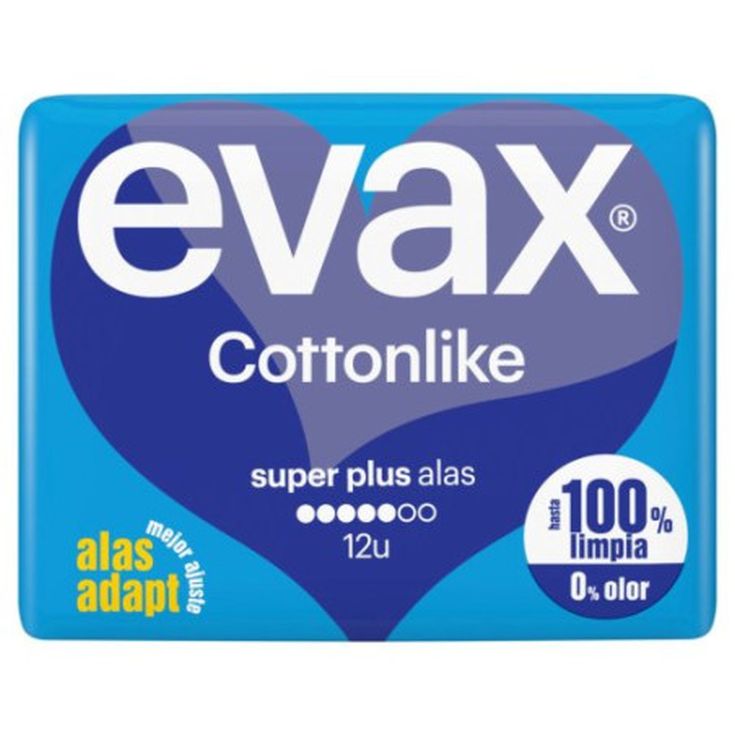 evax cottonlike super-plus alas 12 unidades
