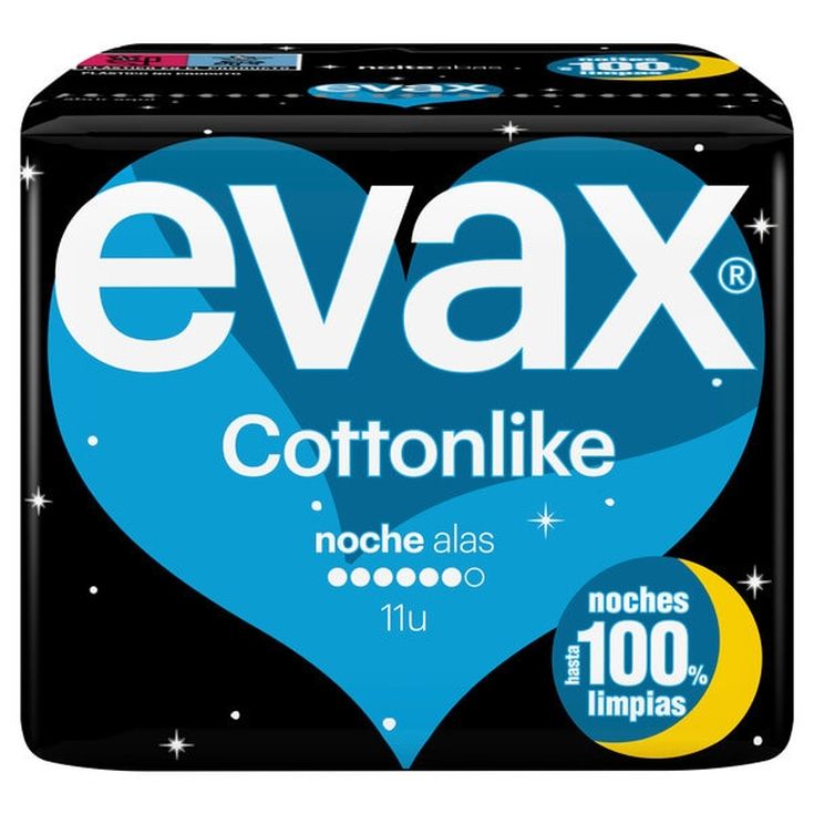 evax cottonlike noche alas 11 unidades