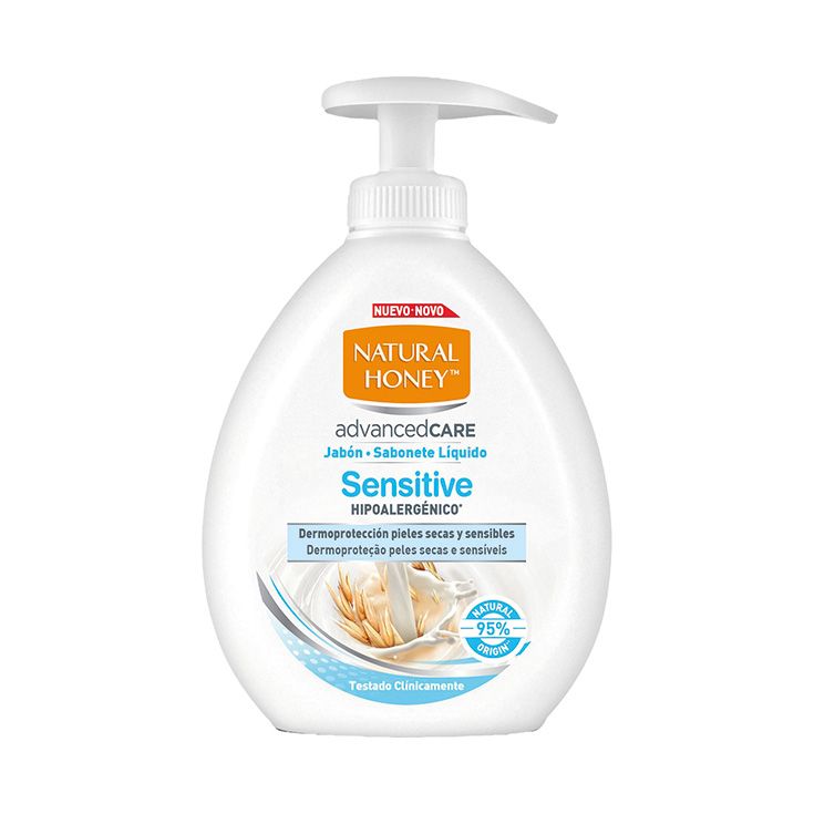 natural honey jabon de manos liquido con dosificador sensitive 300ml