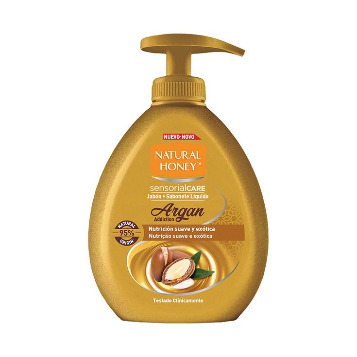 natural honey jabon de manos liquido con dosificador argan 300ml