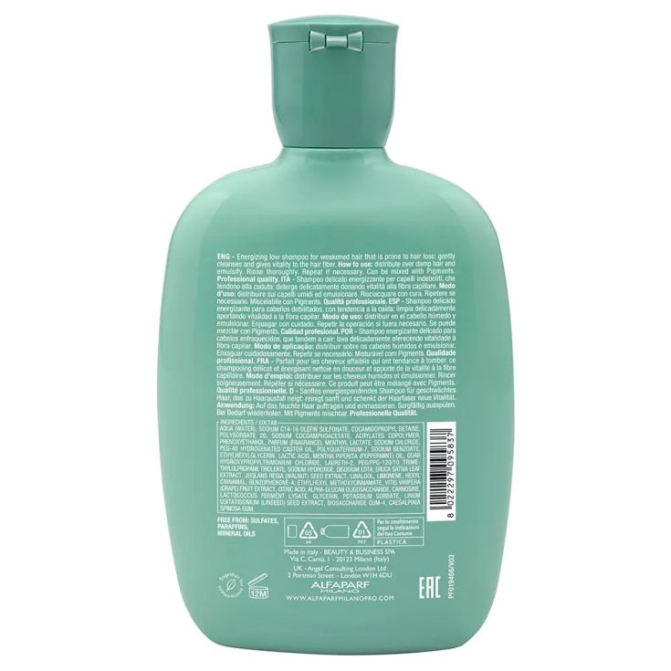 alfaparf milano semi di lino scalp renew energizing low champu hidratante 250ml