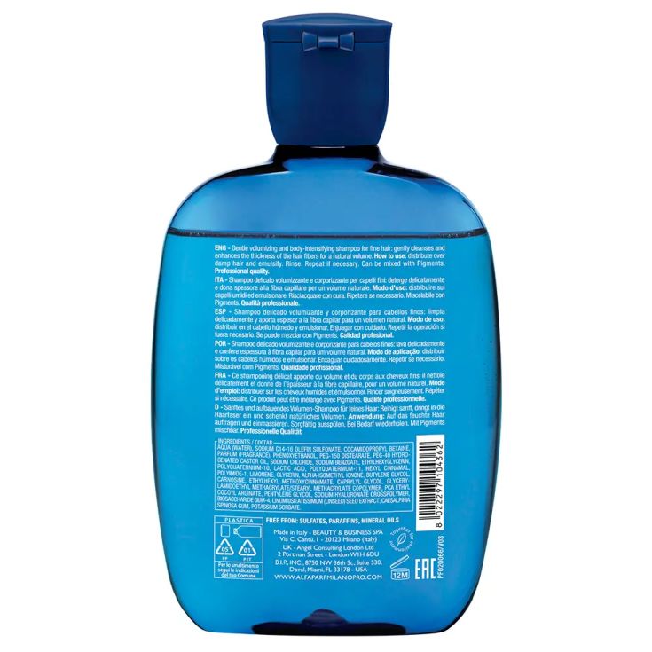 alfaparf milano semi di lino volumizing low champu voluminizador 250ml