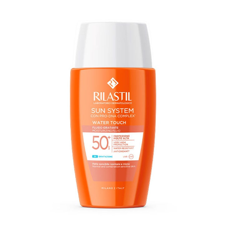 rilastil protector solar facial sun system water touch spf50+
