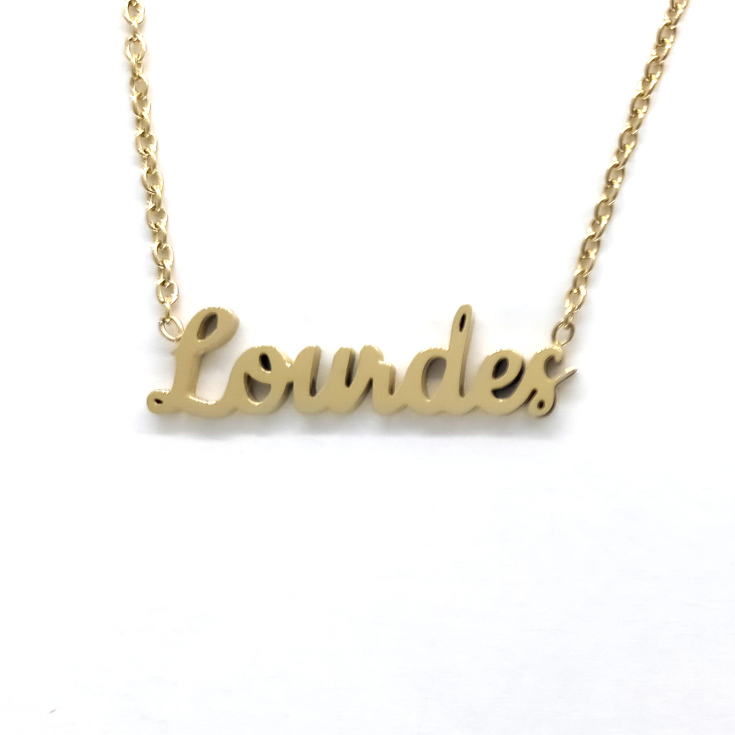 collar lourdes dorado