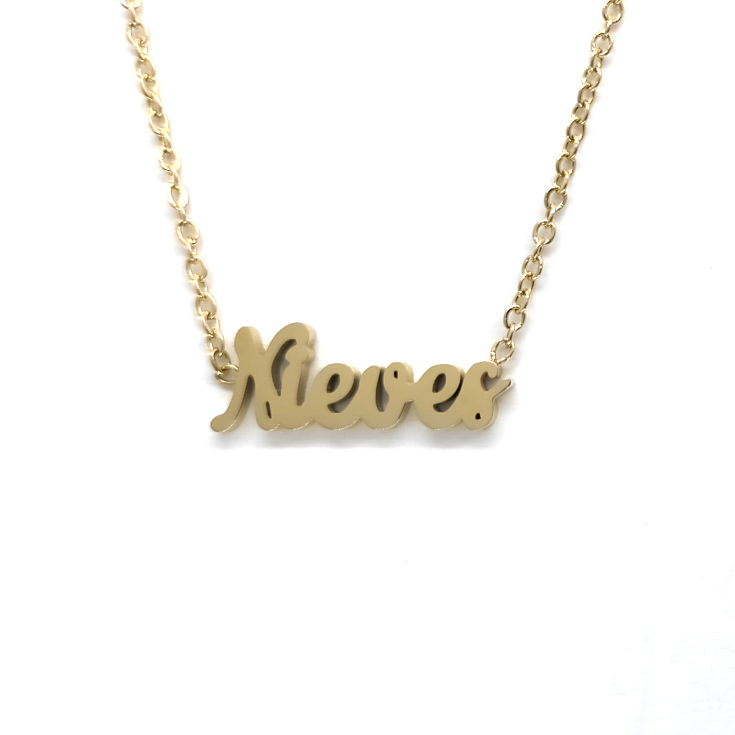 collar nieves dorado
