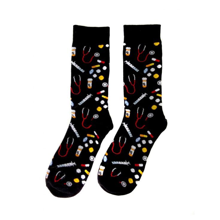 happy feet calcetin medicina negro