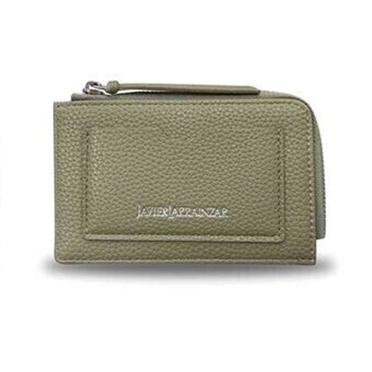 javier larrainzar monedero tarjetero verde