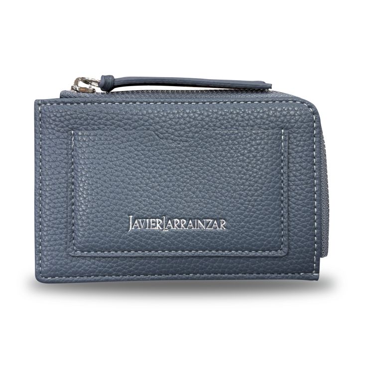 javier larrainzar monedero tarjetero azul