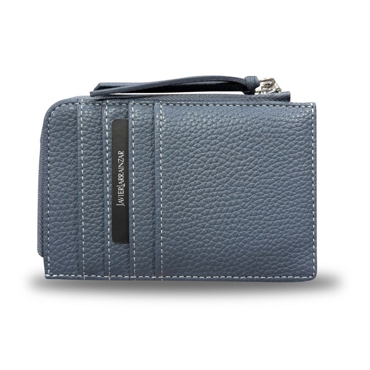 javier larrainzar monedero tarjetero azul