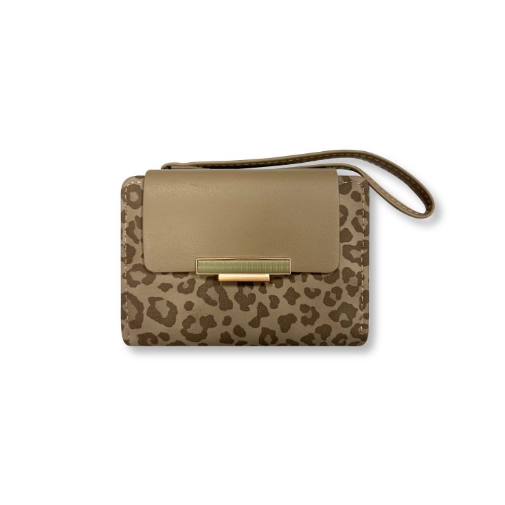 javeir larrainzar cartera animal print beige