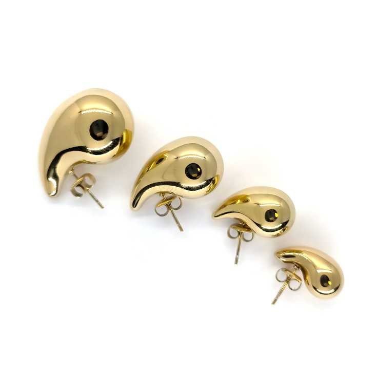 pendiente gota dorado