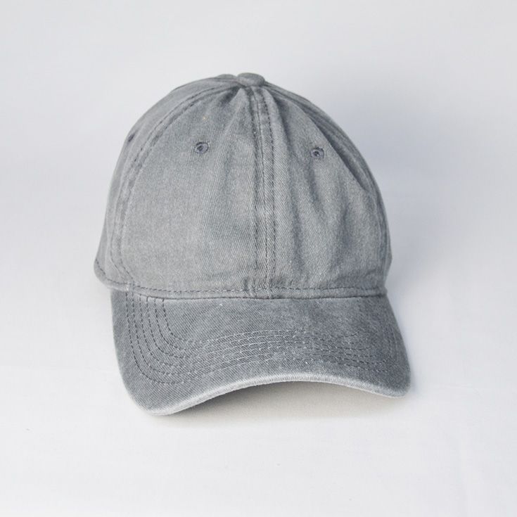 gorra gastada lisa gris
