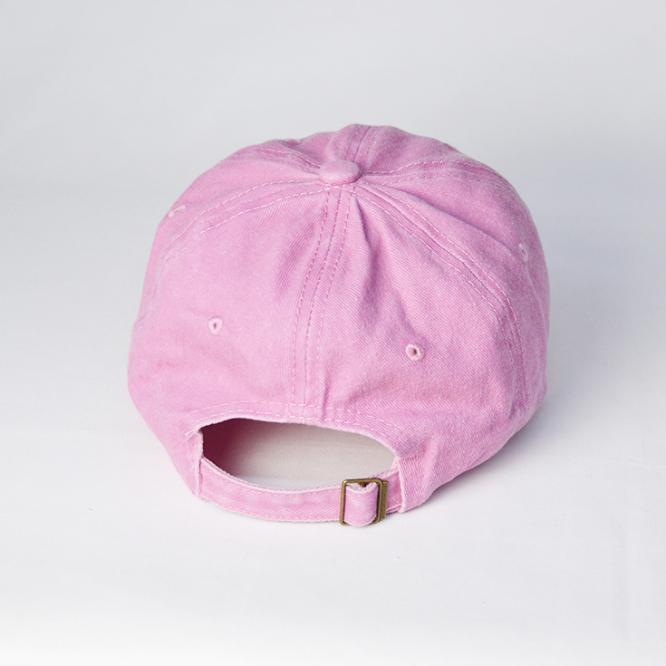 gorra gastada lisa rosa
