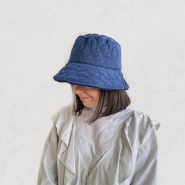 gorro nylon forrado azul marino