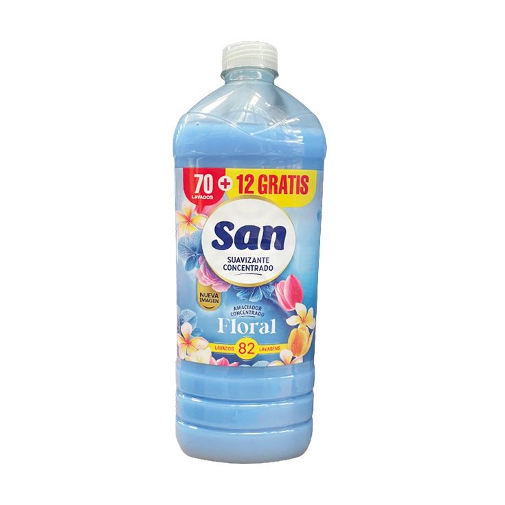san suavizante floral 70+12 lavados