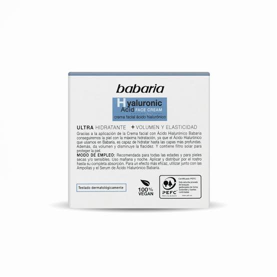 babaria crema facial acido hialurónico 50ml babaria crema facial acido hialurónico 50ml