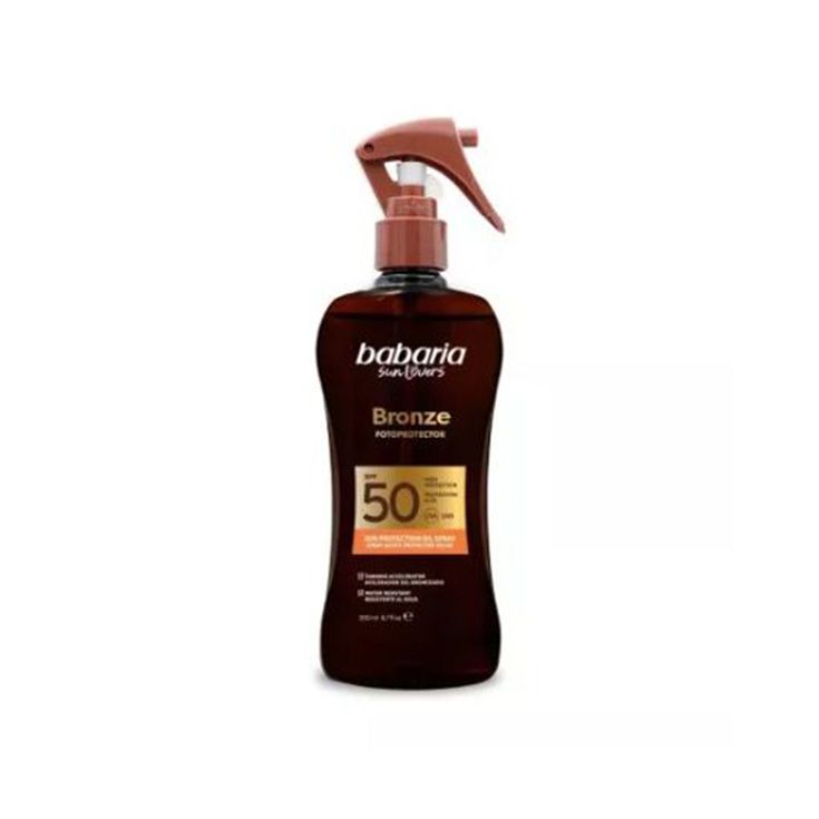 babaria aceite solar pistola 200 ml spf50 bronze coco