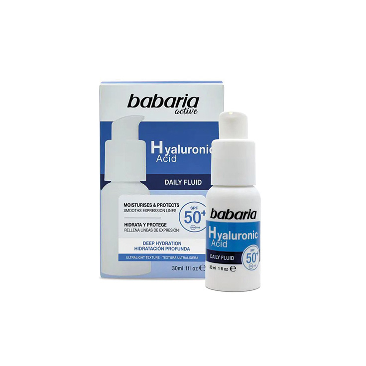 babaria fluido active hialuronico spf50+ 30ml