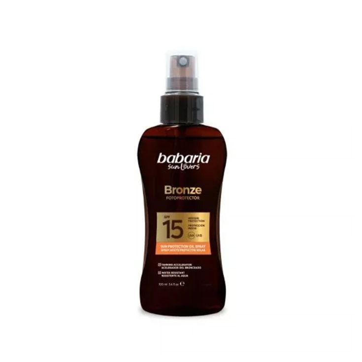 babaria sun aceite solar spray coco viaje spf15 100ml
