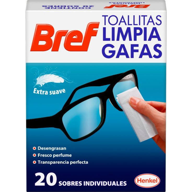bref toallitas limpiagafas 20 uds