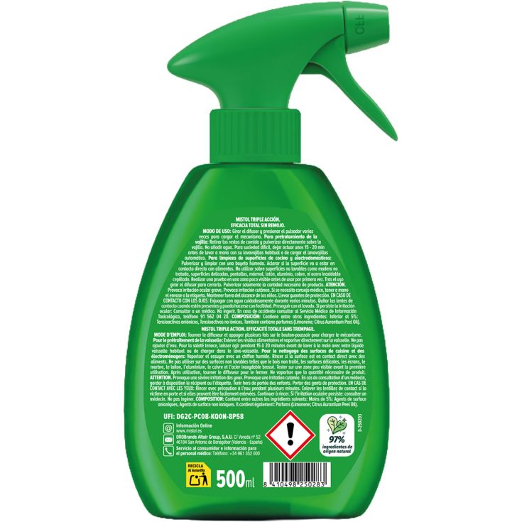mistol triple accion spray 500ml