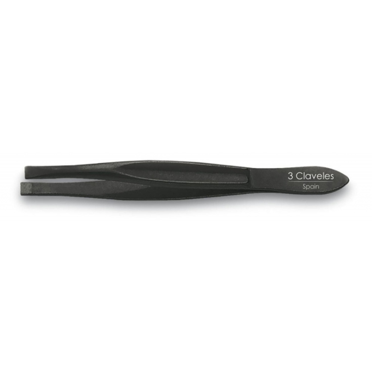 3 claveles pinza negra recta 8cm
