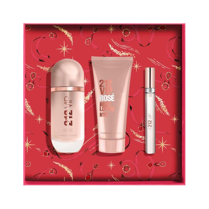 carolina herrera 212 vip rose 80ml cofre 3 piezas carolina herrera 212 vip rose 80ml cofre 3 piezas