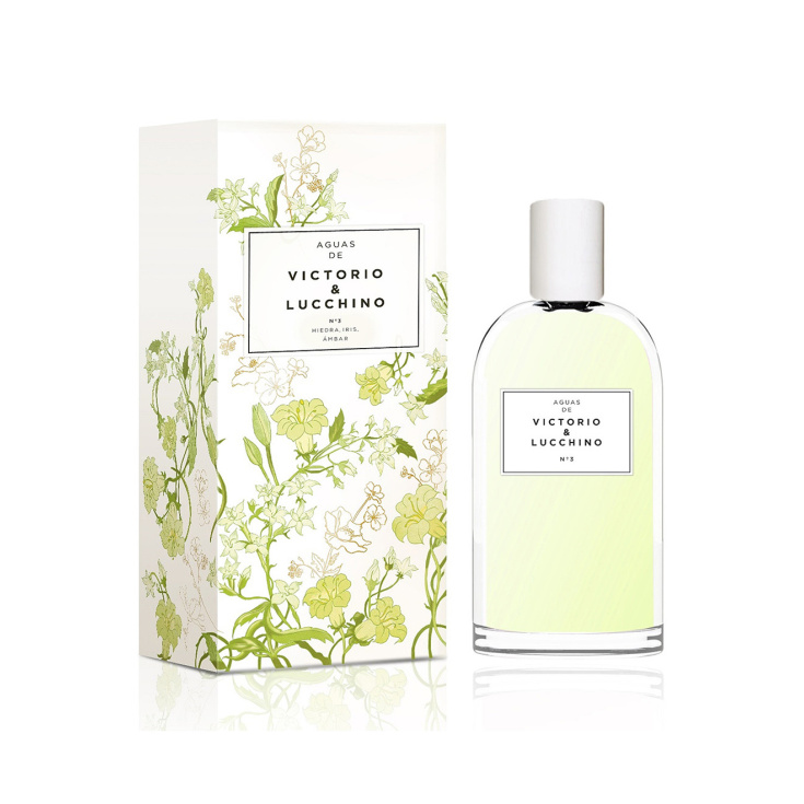 aguas de victorio & lucchino nº3 hiedra, iris y ambar eau de toilette 150ml