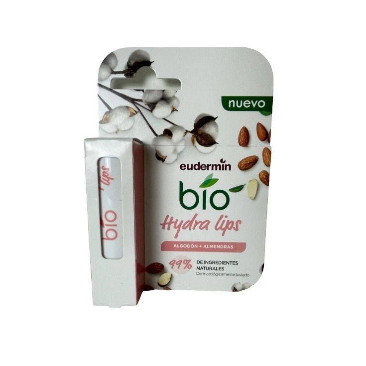 eudermin bio labial hydra lips algodón y almendras