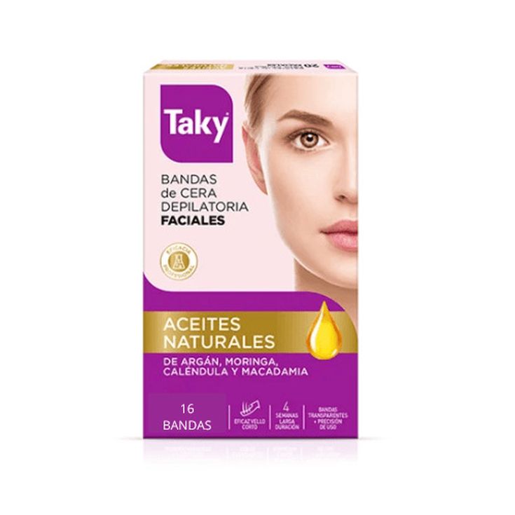 taky bandas depilatorias faciales 16u