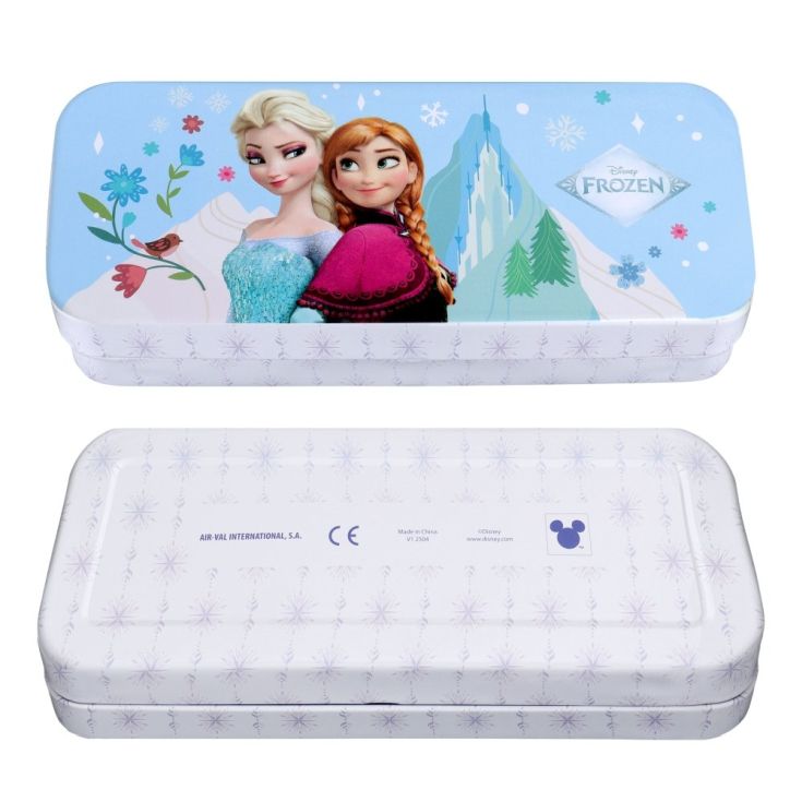 frozen estuche de maquillaje triple metalico