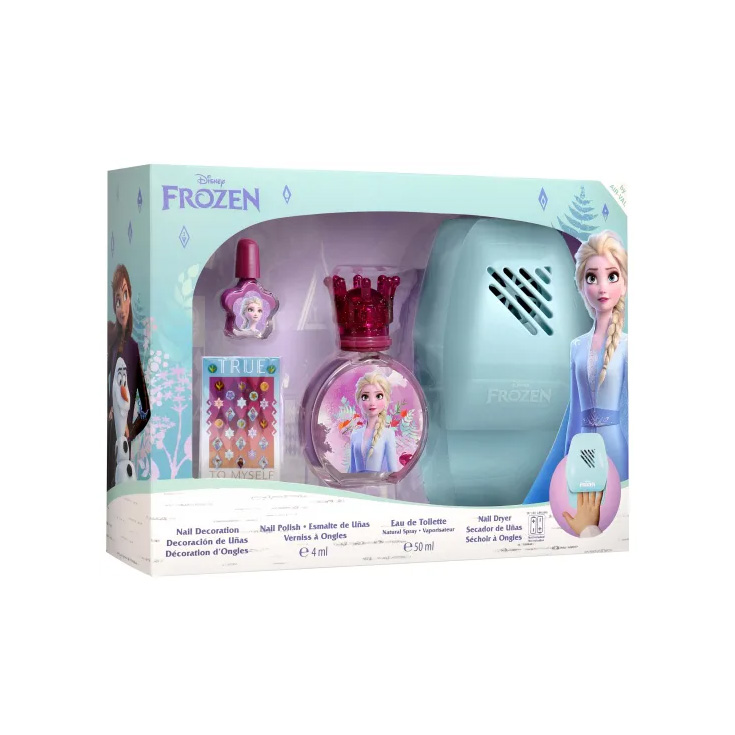 frozen ii set eau de toilette 50ml+kit manicura con secador