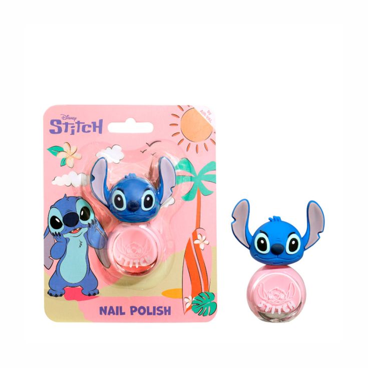 stitch laca de uñas rosa claro infantil