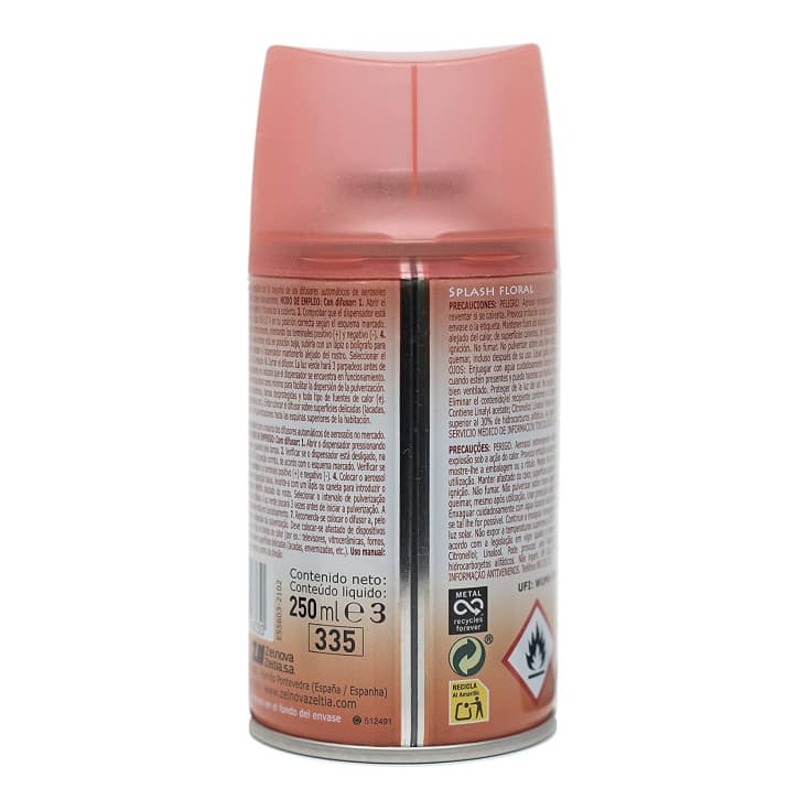 splash coopermatic ambientador fragancia floral 250ml