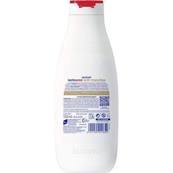 lactovit gel de baño lactourea antimanchas 550ml