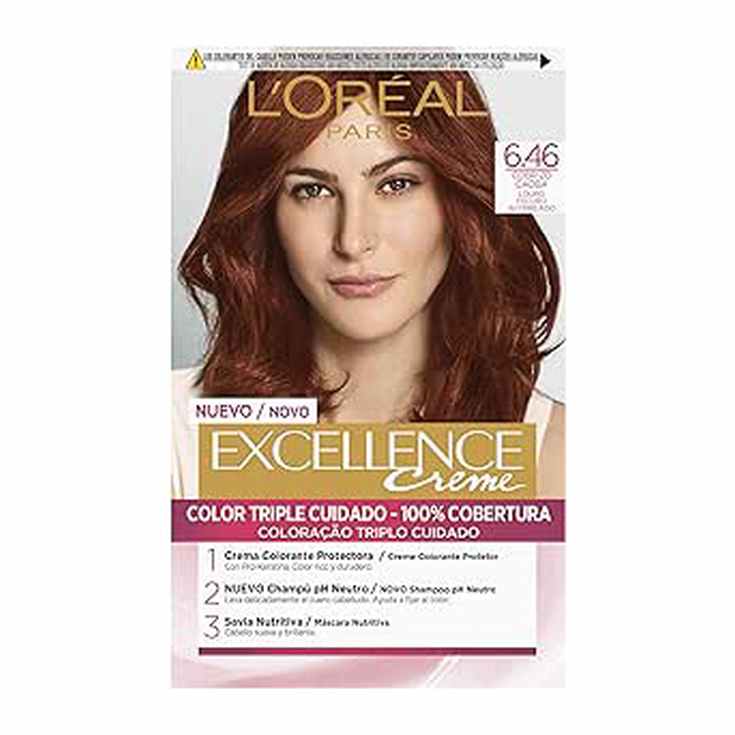 excellence tinte de larga duracion rubio oscuro cobrizo caoba nº 6.46 