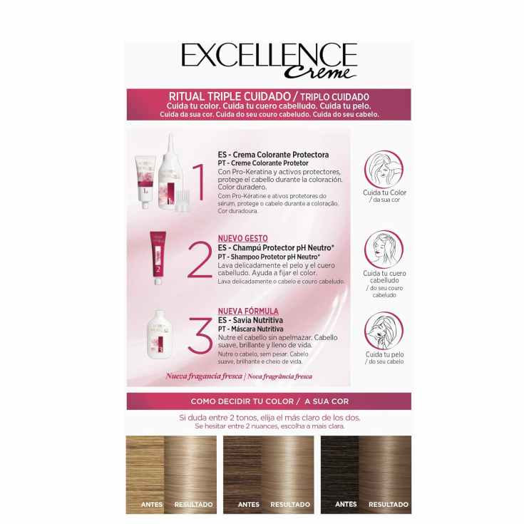 excellence tinte de larga duracion rubio claro ceniza nº 8.1